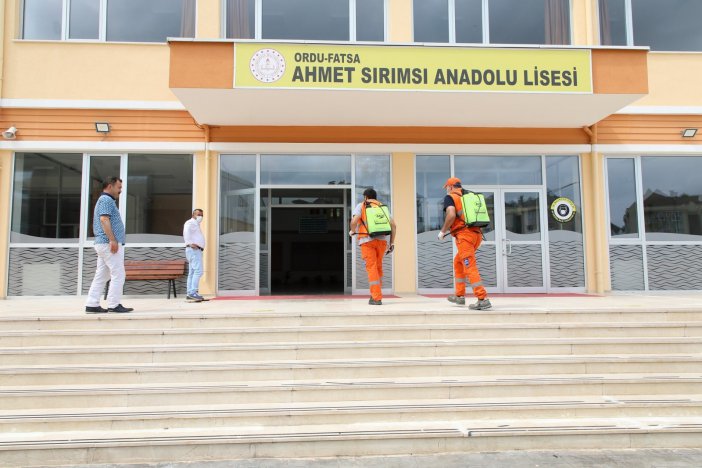 Fatsa’da Yks Öncesi Okullar Dezenfekte Edildi