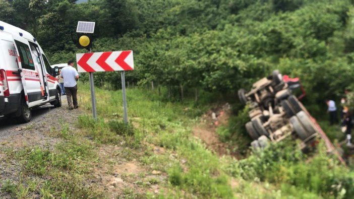 Ordu’da Devrilen Kamyonun Sürücüsü Öldü