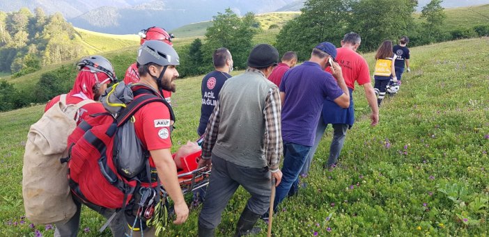 Mantar Toplamaya Giden Yaşlı Adam Uçuruma Yuvarlandı