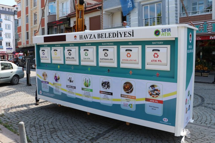 Havza’da Sıfır Atık İçin Mobil Atık Getirme Merkezi Oluşturuldu