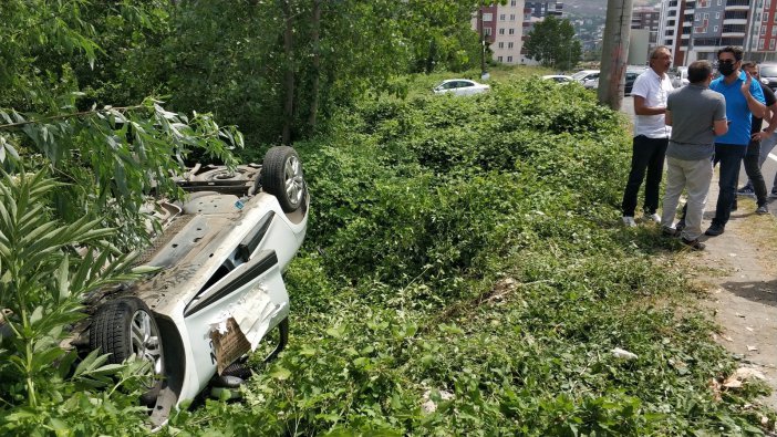 Ehliyet Sınavında Sürücü Adayının Kullandığı Araç Takla Attı