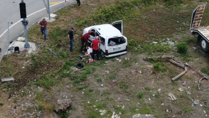 Giresun’da Kaza Anı Drone İle Görüntülendi