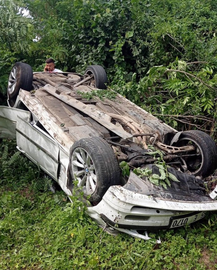 Samsun’da Otomobil Takla Attı: 1 Yaralı