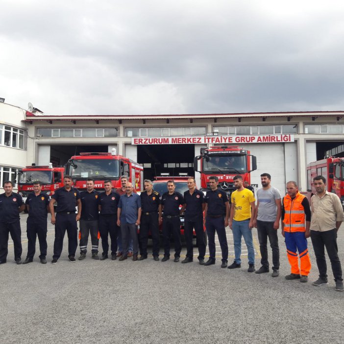 Erzurum İtfaiye Ekipleri Antalya İçin Yola Çıktı