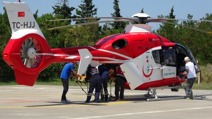 Duvardan Düşen Üniversiteli Kızın Yardımına Ambulans Helikopter Yetişti