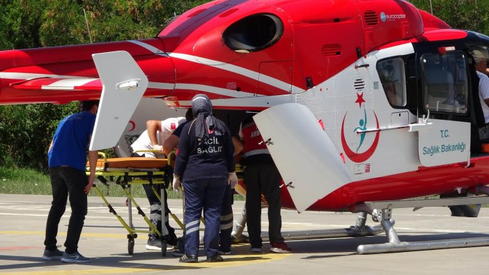 Duvardan Düşen Üniversiteli Kızın Yardımına Ambulans Helikopter Yetişti